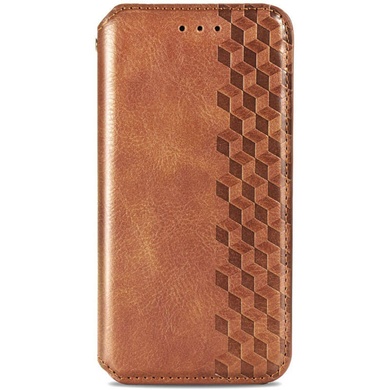 Кожаный чехол книжка GETMAN Cubic (PU) для Samsung Galaxy M53 5G Коричневый