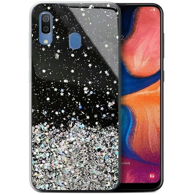 TPU чехол Star Glitter для Samsung Galaxy A20 / A30, Черный