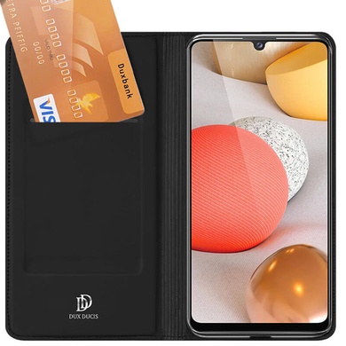 Чехол-книжка Dux Ducis с карманом для визиток для Samsung Galaxy A12 / M12 Черный