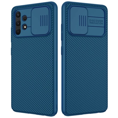 Карбонова накладка Nillkin Camshield (шторка на камеру) для Samsung Galaxy A32 4G, Синій / Blue