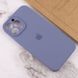 Чехол Silicone Case Full Camera Protective (AA) для Apple iPhone 15 Pro Max (6.7") Серый / Lavender Gray
