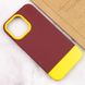 Чехол TPU+PC Bichromatic для Apple iPhone 13 Pro (6.1") Brown burgundy / Yellow