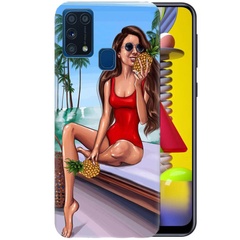 Силиконовый чехол Girls для Samsung Galaxy M31, Tropicano
