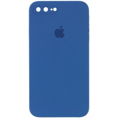 Чохол Silicone Case Square Full Camera Protective (AA) для Apple iPhone 7 plus / 8 plus (5.5 "), Синій / Navy Blue