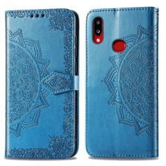 Шкіряний чохол (книжка) Art Case з візитницею для Samsung Galaxy A10s, Синий