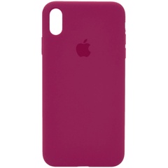 Чехол Silicone Case Full Protective (AA) для Apple iPhone XS Max (6.5") Красный / Rose Red