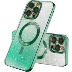 TPU чехол Delight case with MagSafe с защитными линзами на камеру для Apple iPhone 12 Pro (6.1") Зеленый / Emerald