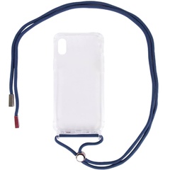 Чохол TPU Crossbody Transparent для Apple iPhone XS Max (6.5"), Синий