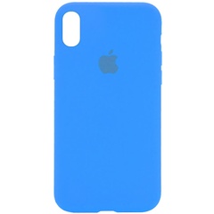 Чохол Silicone Case Full Protective (AA) для Apple iPhone X (5.8 ") / XS (5.8"), Голубой / Blue