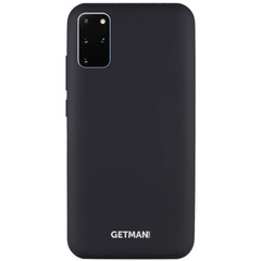 Чехол Silicone Cover GETMAN for Magnet для Samsung Galaxy S20+ Черный / Black