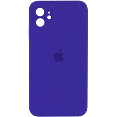 Чехол Silicone Case Square Full Camera Protective (AA) для Apple iPhone 11 (6.1") Фиолетовый / Ultra Violet
