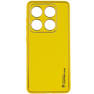 Кожаный чехол Xshield для Xiaomi 14 Желтый / Yellow