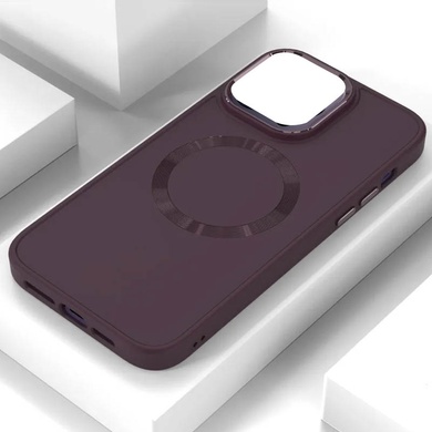 TPU чехол Bonbon Metal Style with MagSafe для Samsung Galaxy S22+ Бордовый / Plum