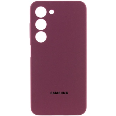 Чохол Silicone Cover Lakshmi Full Camera (AAA) with Logo для Samsung Galaxy A15 4G/5G, Бордовый / Plum