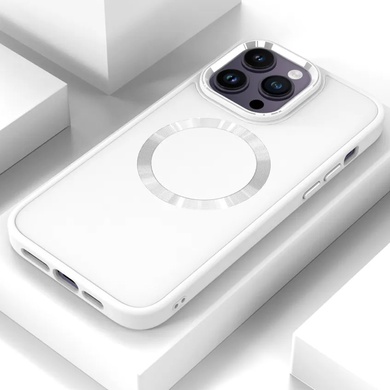 TPU чохол Bonbon Metal Style with MagSafe для Apple iPhone 12 Pro / 12 (6.1"), Білий / White