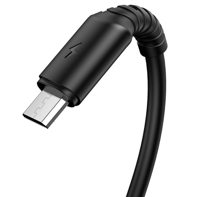 Дата кабель Borofone BX47 Coolway USB to MicroUSB (1m), Чорний