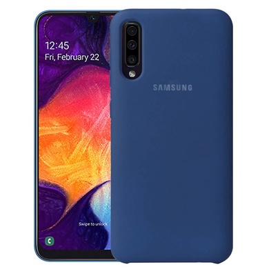 Чехол Silicone Cover (AA) для Samsung Galaxy A50 (A505F) / A50s / A30s Синий / Midnight Blue