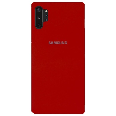 Чохол Silicone Cover Full Protective (AA) для Samsung Galaxy Note 10 Plus, Червоний / Dark Red