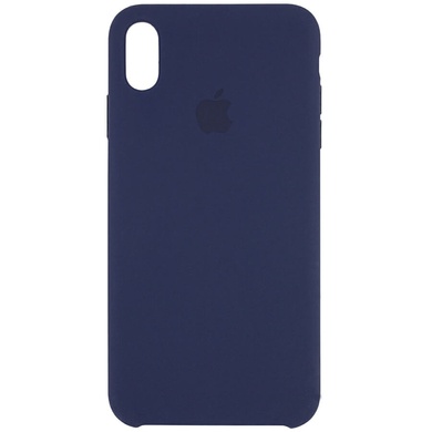 Чехол Silicone case (AAA) для Apple iPhone XS Max (6.5") Синий / Midnight blue