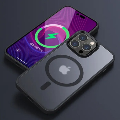TPU+PC чехол Metal Buttons with MagSafe Colorful для Apple iPhone 13 Pro Max (6.7") Черный