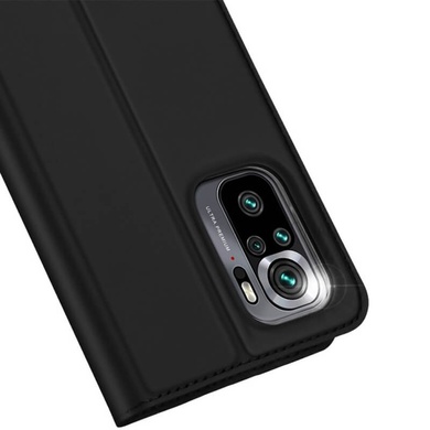 Чехол-книжка Dux Ducis с карманом для визиток для Xiaomi Redmi Note 10 / Note 10s Черный