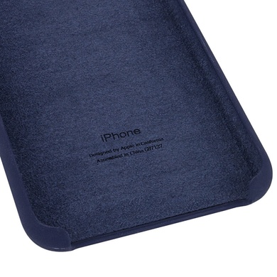 Чохол Silicone case (AAA) для Apple iPhone XS Max (6.5"), Синий / Midnight Blue