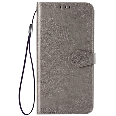 Кожаный чехол (книжка) Art Case с визитницей для Xiaomi Mi Note 10 Lite Серый