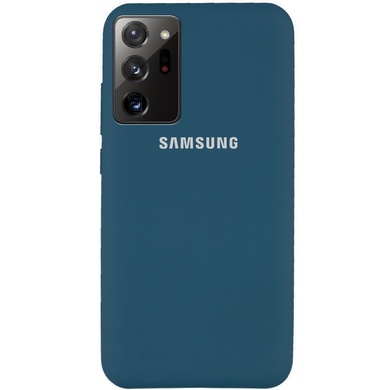 Чехол Silicone Cover Full Protective (AA) для Samsung Galaxy Note 20 Ultra Синий / Cosmos blue