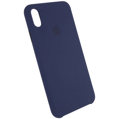 Чохол Silicone case (AAA) для Apple iPhone XS Max (6.5"), Синий / Midnight Blue