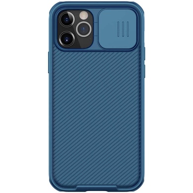Карбоновая накладка Nillkin Camshield (шторка на камеру) для Apple iPhone 13 Pro Max (6.7") Синий / Blue