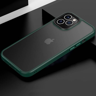 TPU+PC чехол Metal Buttons для Apple iPhone 14, Зеленый