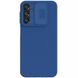 Карбоновая накладка Nillkin Camshield (шторка на камеру) для Samsung Galaxy A24 4G Синий / Blue