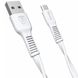 Дата кабель Baseus Tough USB to MicroUSB 2A (1m) Белый