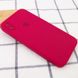 Чехол Silicone Case Square Full Camera Protective (AA) для Apple iPhone XS / X (5.8") Красный / Rose Red