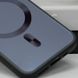 Чехол TPU+Glass Sapphire Midnight with MagSafe для Apple iPhone 12 (6.1") Черный / Black