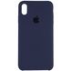 Чехол Silicone case (AAA) для Apple iPhone XS Max (6.5") Синий / Midnight blue