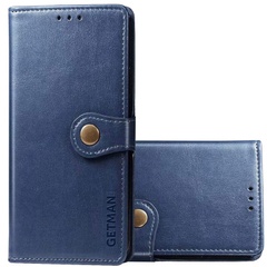 Кожаный чехол книжка GETMAN Gallant (PU) для Samsung Galaxy A03 Core Синий