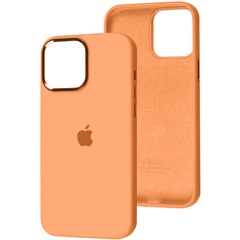 Чехол Silicone Case Metal Buttons (AA) для Apple iPhone 13 (6.1") Оранжевый / Marigold