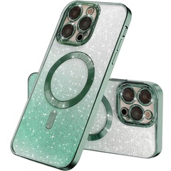TPU чехол Delight case with MagSafe с защитными линзами на камеру для Apple iPhone 12 Pro (6.1") Зеленый / Green