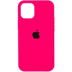 Чохол Silicone Case Full Protective (AA) для Apple iPhone 12 Pro / 12 (6.1"), Розовый / Barbie pink