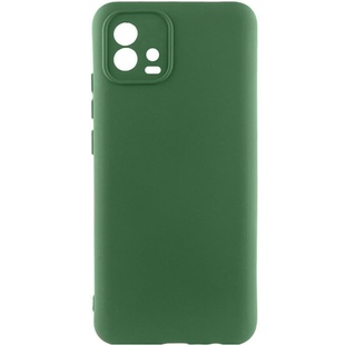 Чехол TPU GETMAN Liquid Silk Full Camera для Motorola Moto G72 Зеленый / Dark green