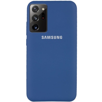 Чехол Silicone Cover Full Protective (AA) для Samsung Galaxy Note 20 Ultra Синий / Navy Blue