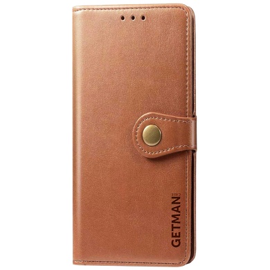 Шкіряний чохол книжка GETMAN Gallant (PU) для Xiaomi Poco X5 Pro 5G / Redmi Note 12 Pro 5G, Коричневый