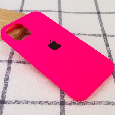 Чохол Silicone Case Full Protective (AA) для Apple iPhone 12 Pro / 12 (6.1"), Розовый / Barbie pink