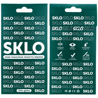 Защитное стекло SKLO 5D (full glue) для Apple iPhone 13 / 13 Pro (6.1") Черный