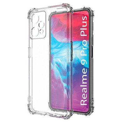 TPU чехол GETMAN Ease logo усиленные углы Full Camera для Realme 9 Pro Бесцветный (прозрачный)