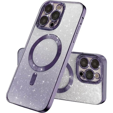 TPU чехол Delight case with MagSafe с защитными линзами на камеру для Apple iPhone 13 Pro Max (6.7") Фиолетовый / Deep Purple