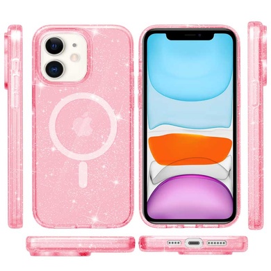 Чехол TPU Galaxy Sparkle (MagFit) для Apple iPhone 11 (6.1") Pink+Glitter