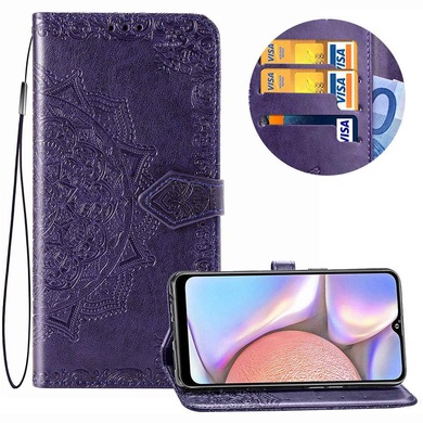 Шкіряний чохол (книжка) Art Case з візитницею для Samsung Galaxy A10s, Фіолетовий