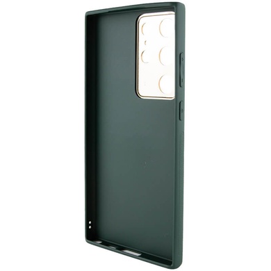 Кожаный чехол Xshield для Samsung Galaxy S21 Ultra Зеленый / Army Green